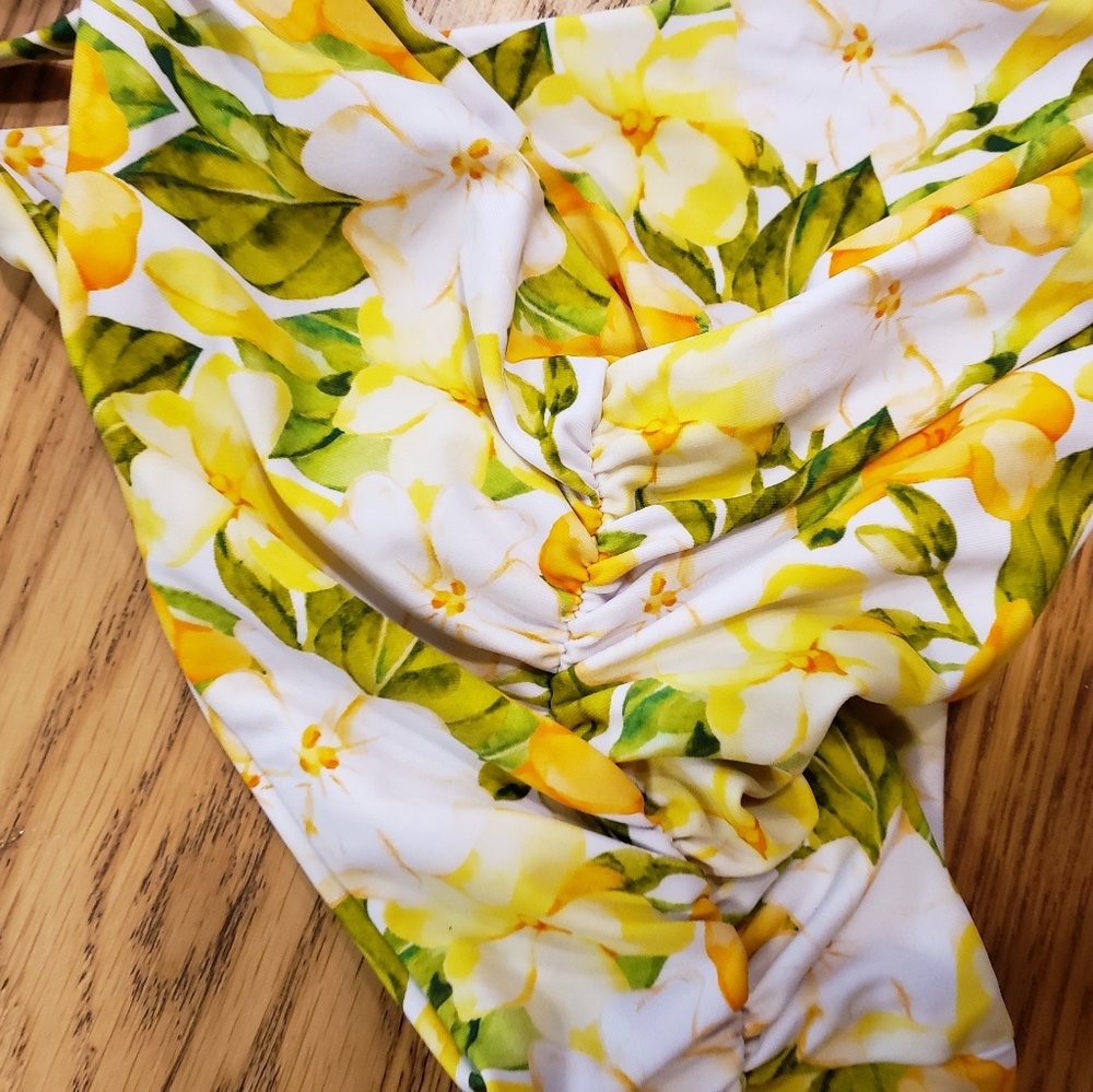 NWT RARE xs roxelle fused hawaii puakenikeni aloha cheeky tie biki bottom - Picture 2 of 7